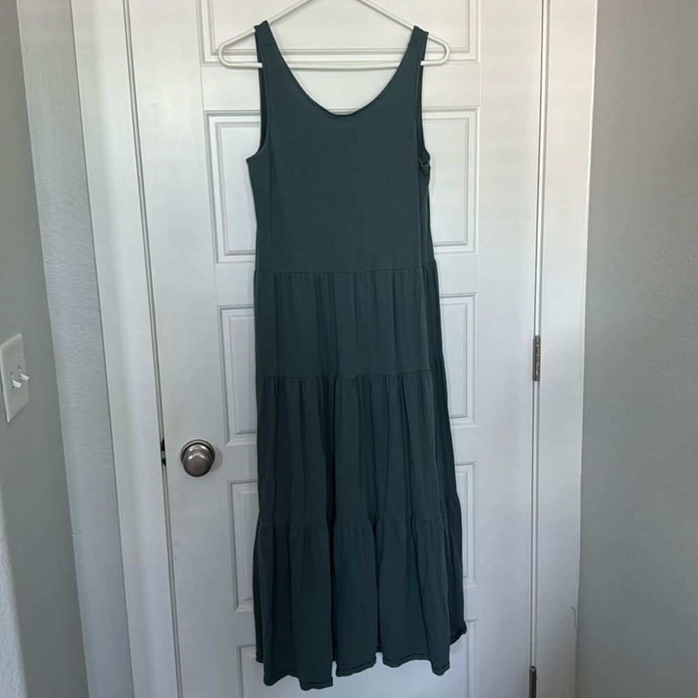 J.Crew, dark seafoam green dress hundred percent cotton size small